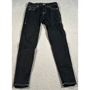 True Religion Jeans Women 26x26 Black Jennie Curvy‎ Mid Rise Super Skinny